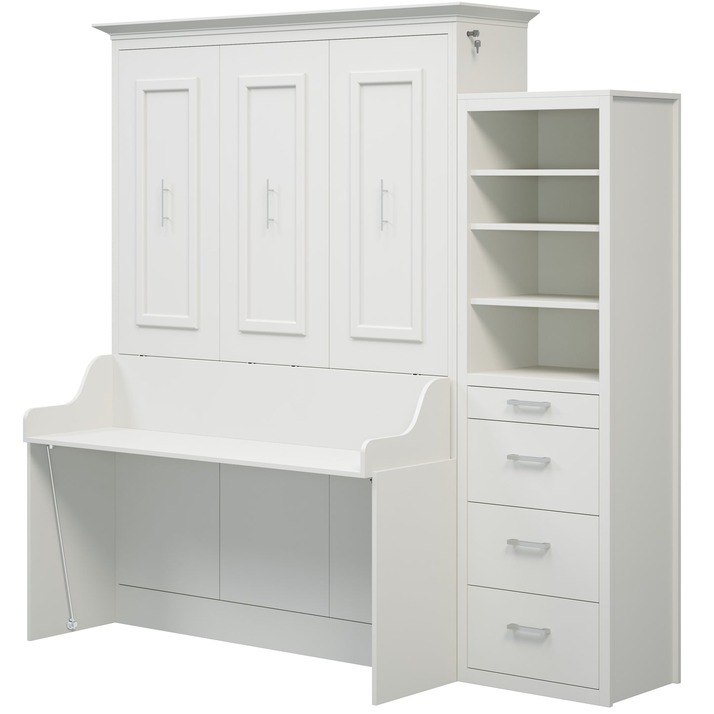 Alegra Queen Murphy Bed with Desk and Single Side Tower